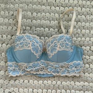 Lace Trimmed Corset Bra